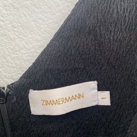 Zimmerman V Neck Black Mini Dress - Picture 6 of 8